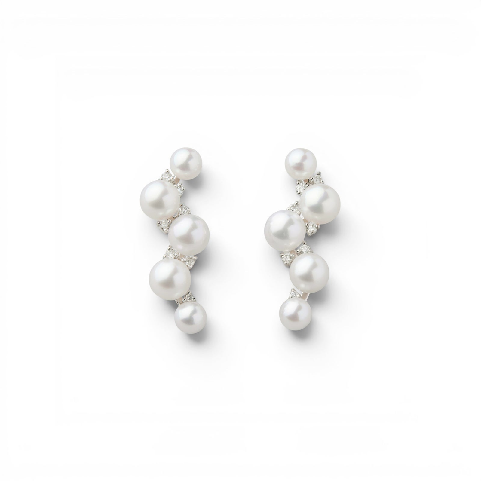 Petit Claire あこや真珠 ピアス　3.5-5.0mm PT900/K18YG