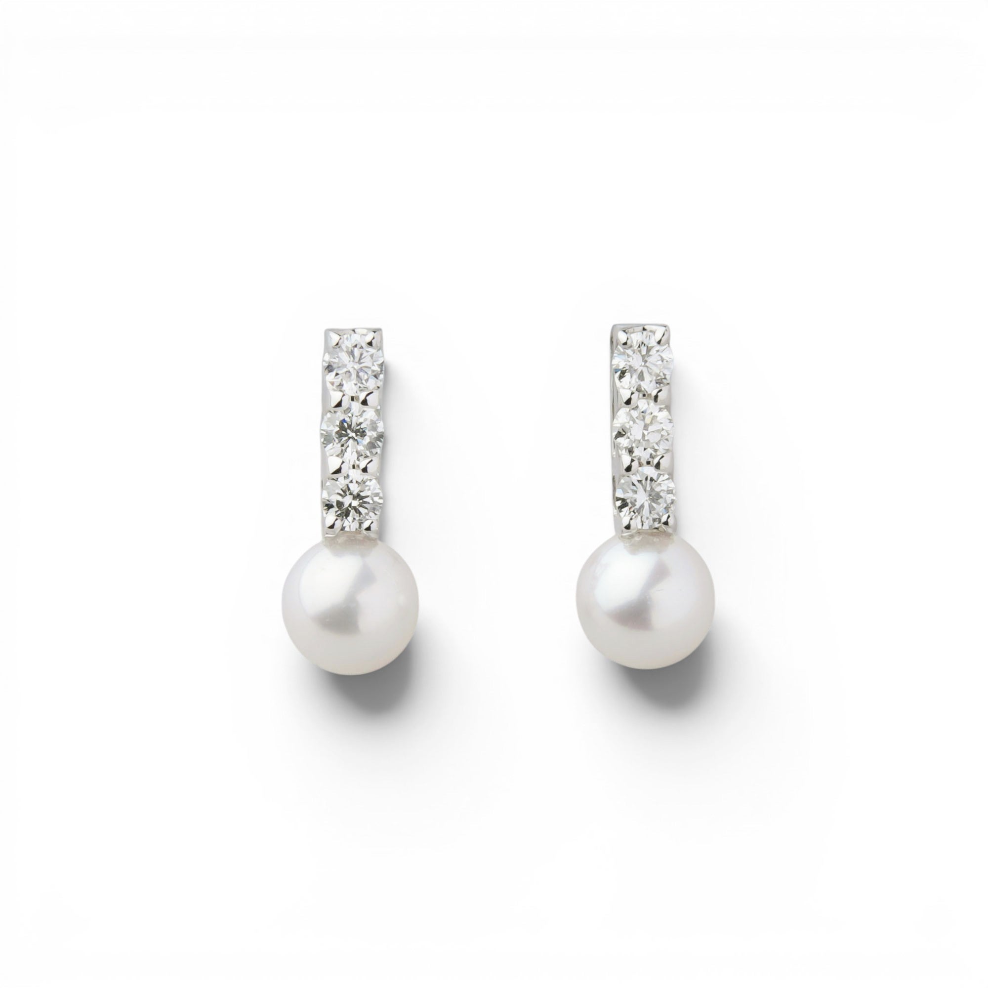 Petit Claire あこや真珠 ピアス 4.5-5.0mm PT900/K18YG | WSP（ダブル