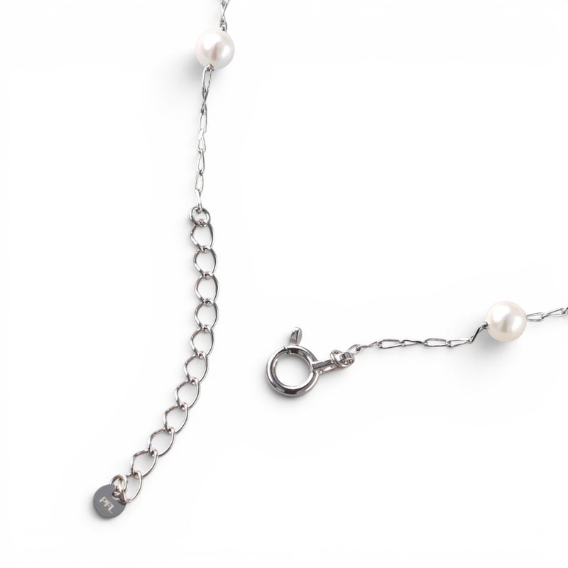 あこや真珠 ステーションブレスレット　3.5-4.0mm PT900