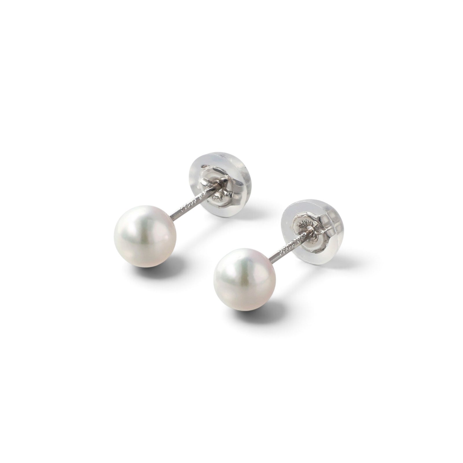 あこや真珠 スタッドピアス　5.0-5.5mm PT900